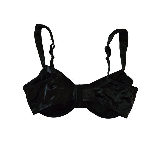 Vintage 90s Victoria Secret Second Skin Bra 40C Satin Unlined Underwire 1816 - Picture 4 of 8